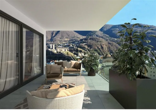 4 Zimmer Attikawohnung in Bellinzona – Foto 3 von 6