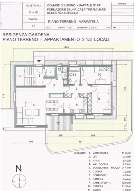4.5 Zimmer Wohnung in Lumino – Foto 10 von 12