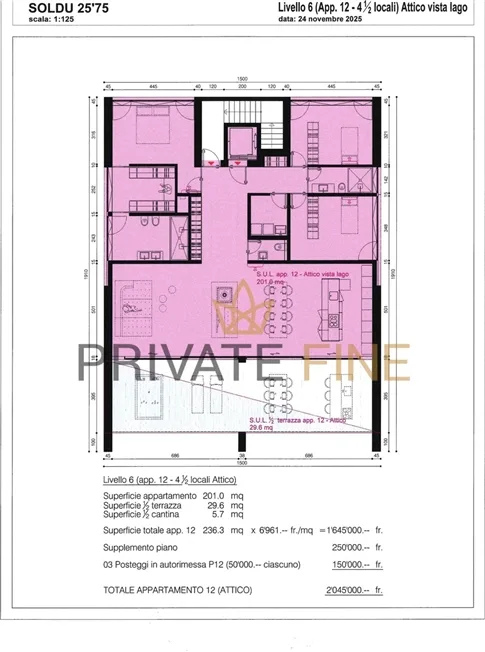 4.5 Zimmer Attikawohnung in Solduno – foto 4 di 4