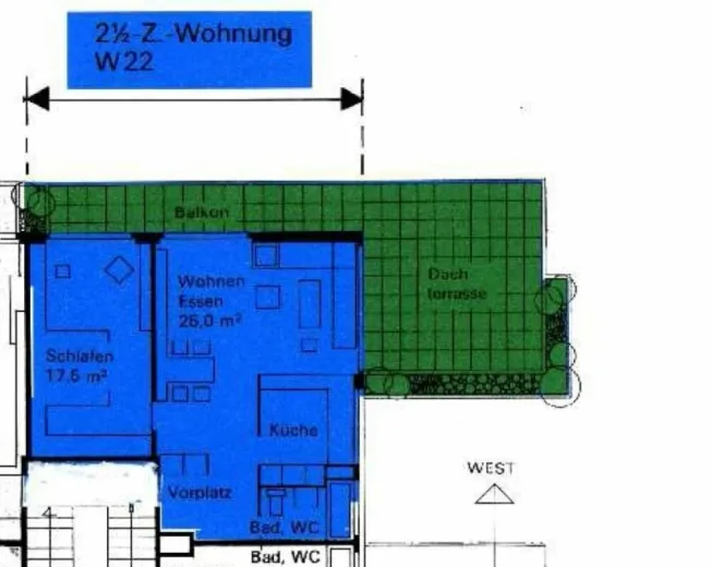 2.5 Zimmer Terrassenwohnung, 8055 Zürich