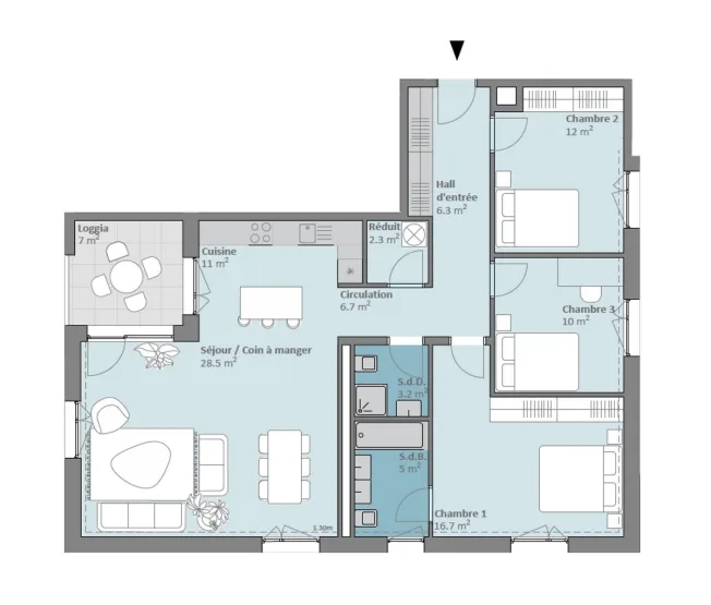 4.5 Zimmer Wohnung, 1008 Prilly