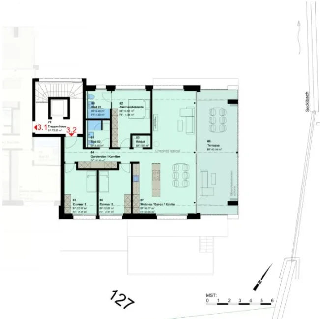 4.5 Zimmer Wohnung, 9033 Untereggen