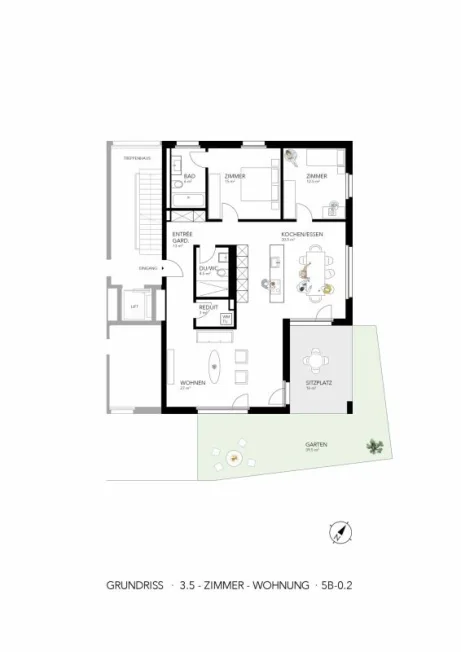 First occupancy: Exclusive 3.5-room garden apartment in the best location in Merlischachen – photo 9 of 9