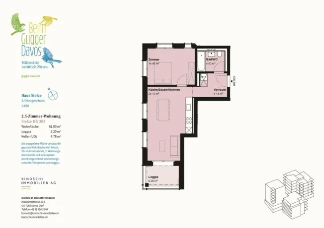 2.5 Zimmer Wohnung, 7270 Davos Platz