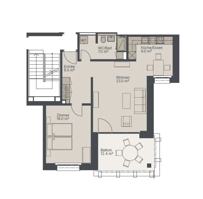 2.5 Zimmer Wohnung, 8967 Widen