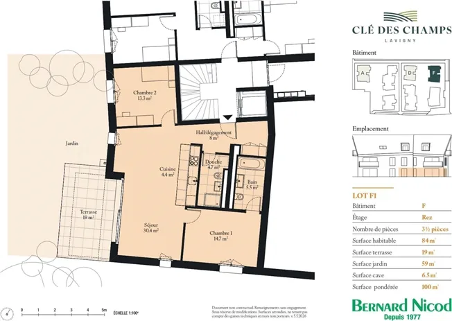 3.5 Zimmer Wohnung, 1175 Lavigny