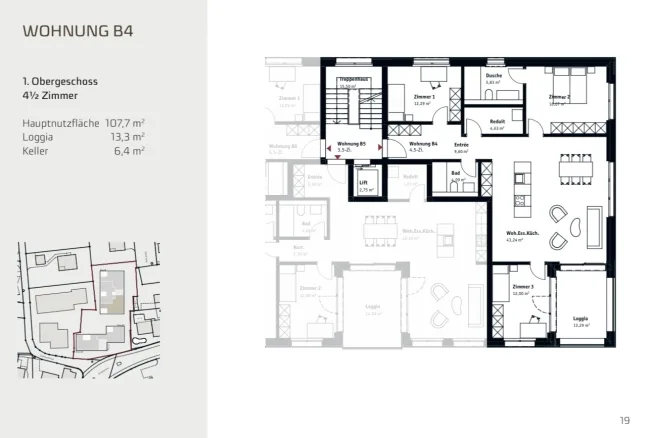 4.5 Zimmer Wohnung, 5630 Muri AG