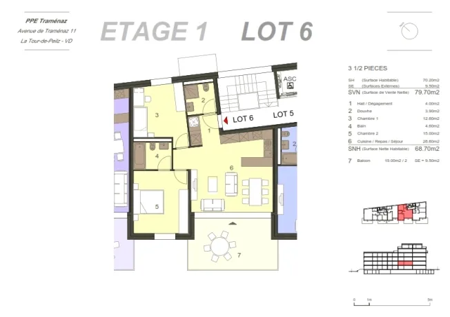 3.5 Zimmer Wohnung in La Tour-de-Peilz – Foto 15 von 19
