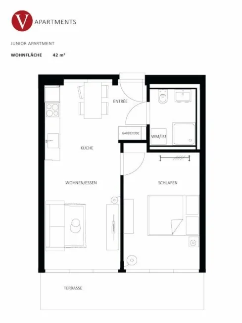 2.5 Zimmer möbl. Wohnobjekt in Winterthur – Foto 9 von 9