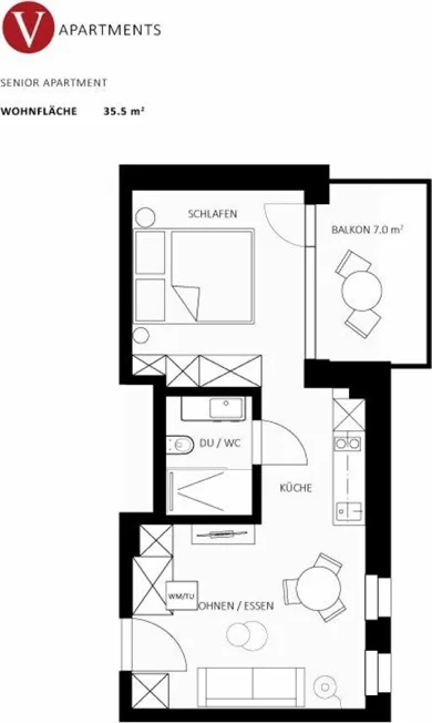2 Zimmer möbl. Wohnobjekt in Schlieren – Foto 11 von 11