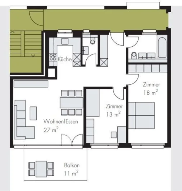3.5 Zimmer Wohnung in St. Gallen – Foto 9 von 10