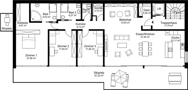 4.5 Zimmer Wohnung in Niederteufen – photo 16 sur 16