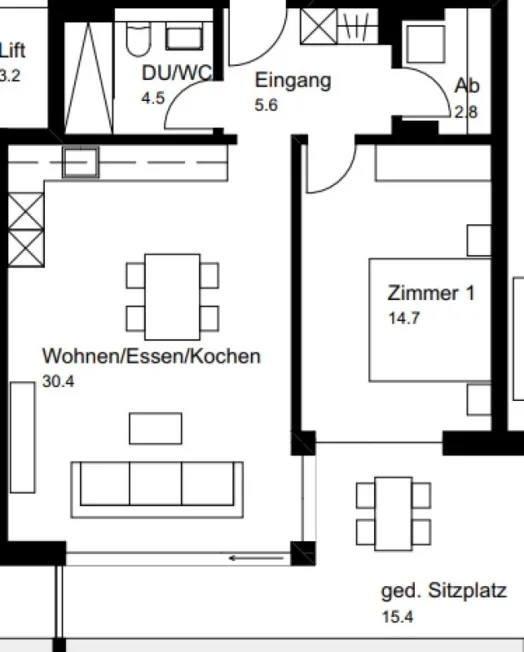 2.5 Zimmer Wohnung, 8890 Flums