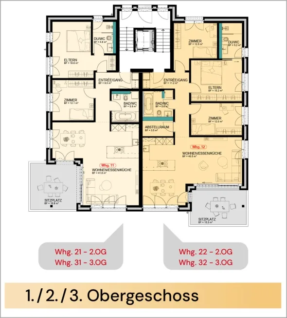 3.5 Zimmer Etagenwohnung in Niederuzwil – Foto 5 von 6
