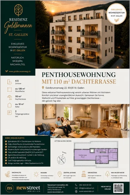 Penthouse attique de rêve de 3,5 pièces dans un immeuble neuf – Votre nouveau foyer vous attend ! – photo 6 sur 7