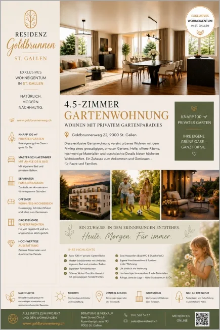 Familienparadies: Moderne 4.5-Zimmer-Gartenwohnung in St. Gallen – Foto 2 von 7