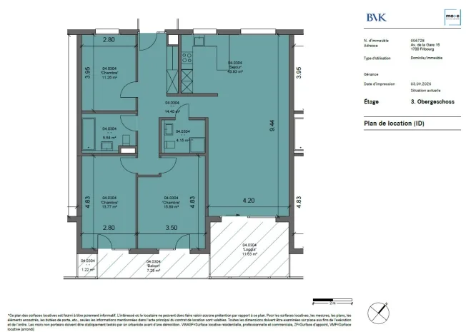 4.5 Zimmer Wohnung in Fribourg – Foto 6 von 6