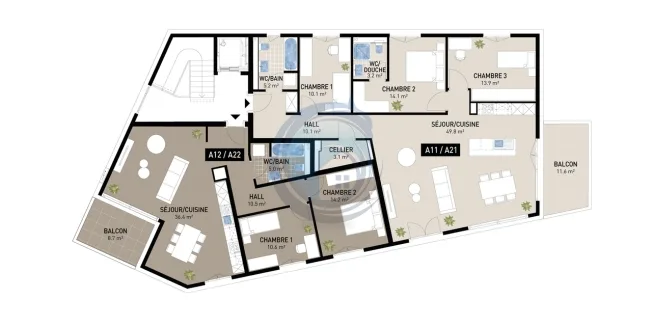 4.5 Zimmer Wohnung in Attalens – Foto 10 von 12