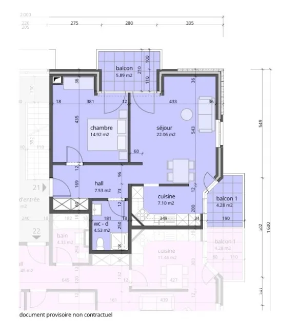 2.5 Zimmer Wohnung in Villariaz – Foto 8 von 8