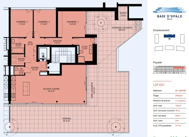 4.5 Zimmer Attikawohnung in Rolle – Foto 8 von 9