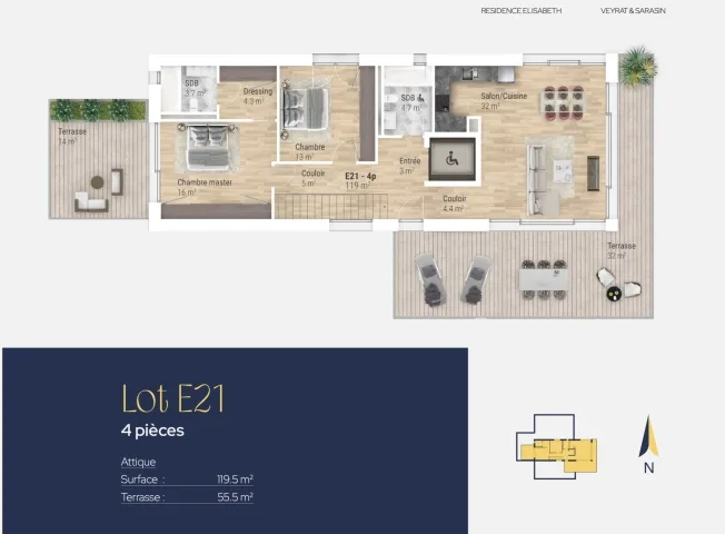 4 Zimmer Wohnung in Chambésy – photo 10 sur 10