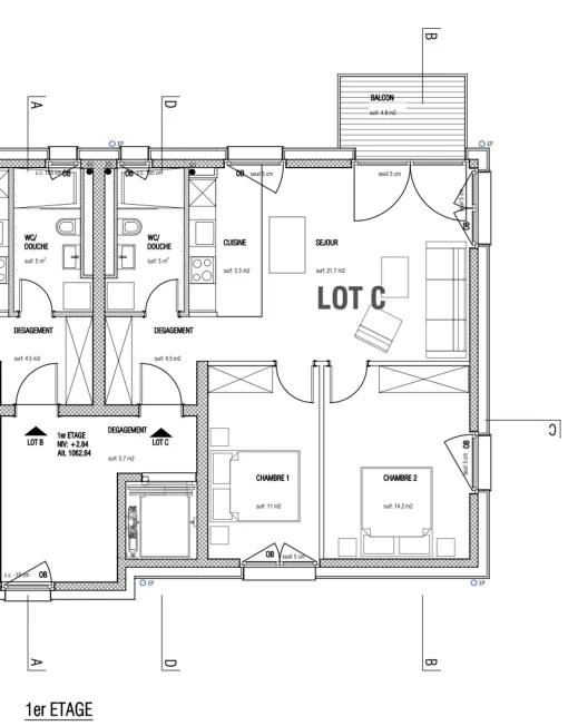 CHALET 1909 - LOT C - 3,5 Zimmer mit Balkon – Foto 9 von 9