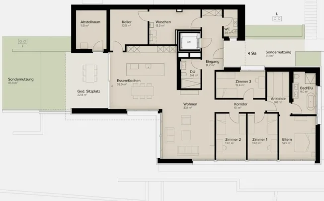 5.5 Zimmer Wohnung in Aadorf – foto 13 di 14