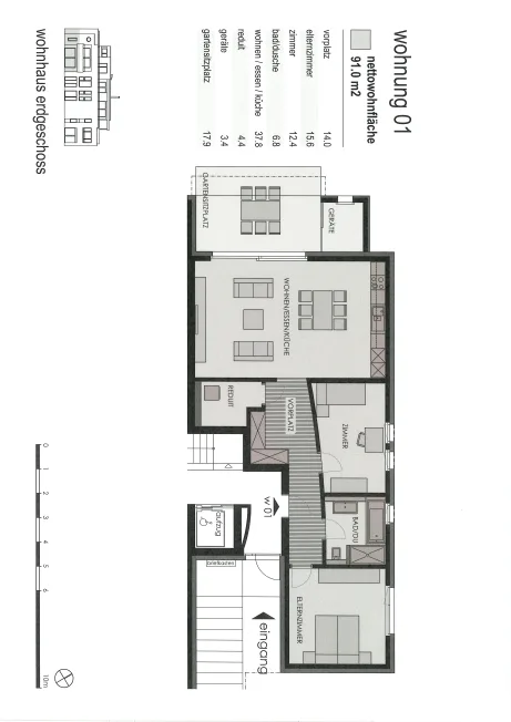 3.5 Zimmer Wohnung in Jonschwil – photo 2 sur 5