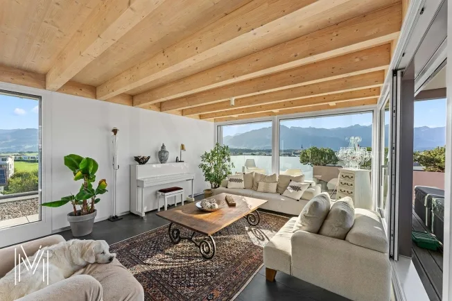 EXCEPTIONAL 7.5-ROOM DUPLEX PENTHOUSE - Between heaven and earth? 360° panoramic view in the heart of Bulle – photo 3 of 33