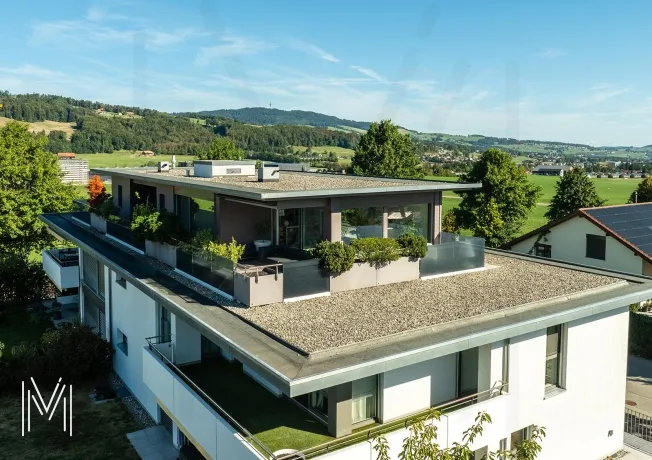 EXCEPTIONAL 7.5-ROOM DUPLEX PENTHOUSE - Between heaven and earth? 360° panoramic view in the heart of Bulle – photo 16 of 33