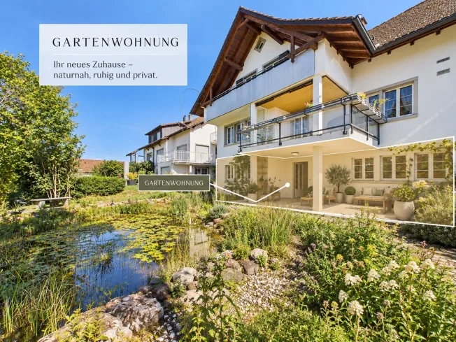 Frisch renovierte Gartenwohnung mit viel Privatsphäre. Die hät alles was es bruucht um sich dähei z'fühle! – Foto 2 von 13
