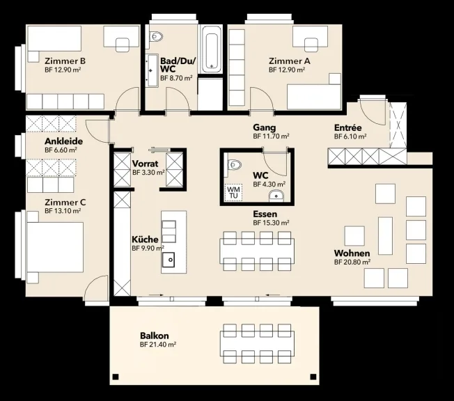 Projet de construction neuve à Niederbipp : Appartement moderne, spacieux et parfaitement situé de 4,5 pièces avec balcon – photo 13 sur 13