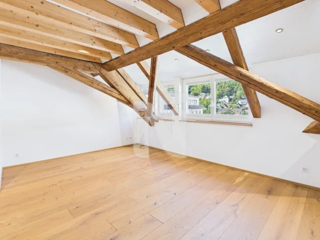 Affascinante appartamento maisonnette ristrutturato con ascensore, balcone e torre di lavanderia privata – foto 3 di 11
