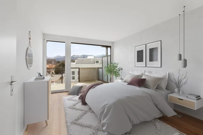 Penthouse 4,5 pièces avec 2 terrasses à Gwatt (Thun) à louer – photo 6 sur 13