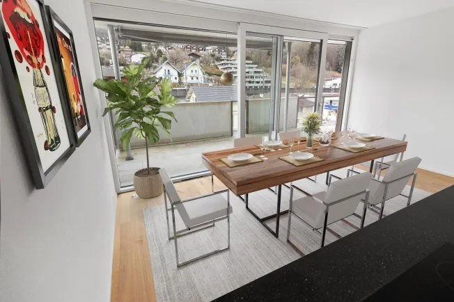 Penthouse 4,5 pièces avec 2 terrasses à Gwatt (Thun) à louer – photo 3 sur 13