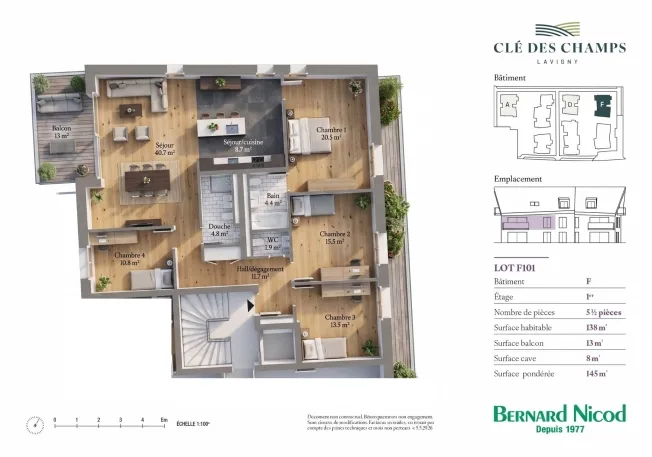 5.5 Zimmer Wohnung in Lavigny – Foto 8 von 10