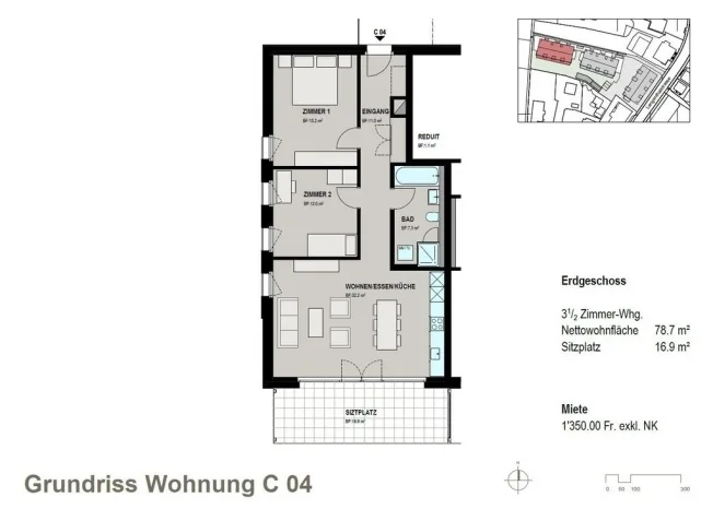 3.5 Zimmer Wohnung in Lotzwil – foto 9 di 10
