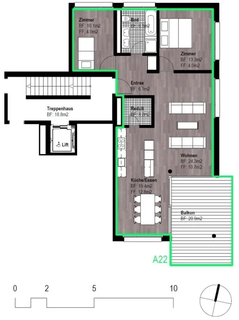 3.5 Zimmer Wohnung in Grossaffoltern – photo 11 sur 11
