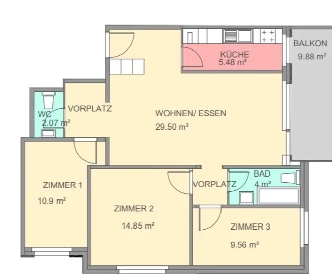 4.5 Zimmer Wohnung in Olten – photo 6 sur 7