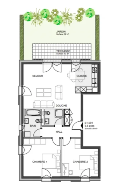 3.5 Zimmer Wohnung in Echandens-Denges – foto 6 di 6