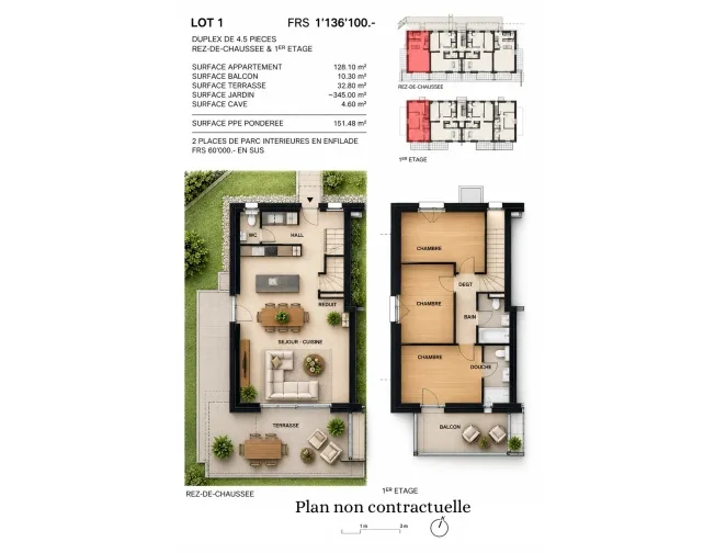 4.5 Zimmer Wohnung in Marchissy – Foto 5 von 5