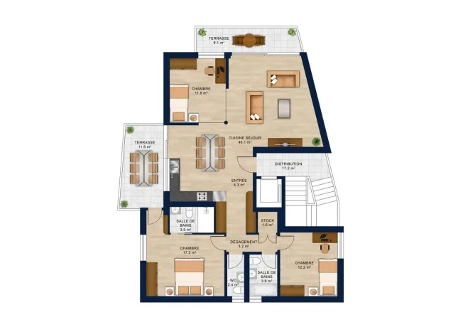 4.5 Zimmer Wohnung in La Tour-de-Trême – Foto 3 von 13