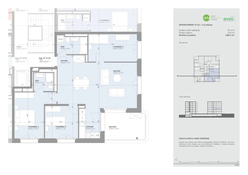 Eccezionale appartamento di 4.5 locali in affitto a Marly! – foto 11 di 14