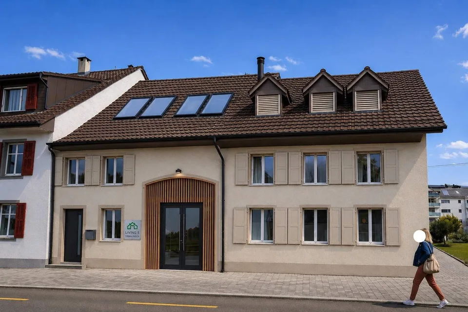 Grosszügige 5½-Zimmer-Maisonettewohnung mit Cheminée, Privatgarten und ausgebautem Dachgeschoss