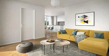 Moderne 4.5-Zimmer-Wohnung mit Balkon und Blick ins Grüne