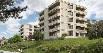 Moderne 4.5-Zimmer-Wohnung mit Balkon und Blick ins Grüne