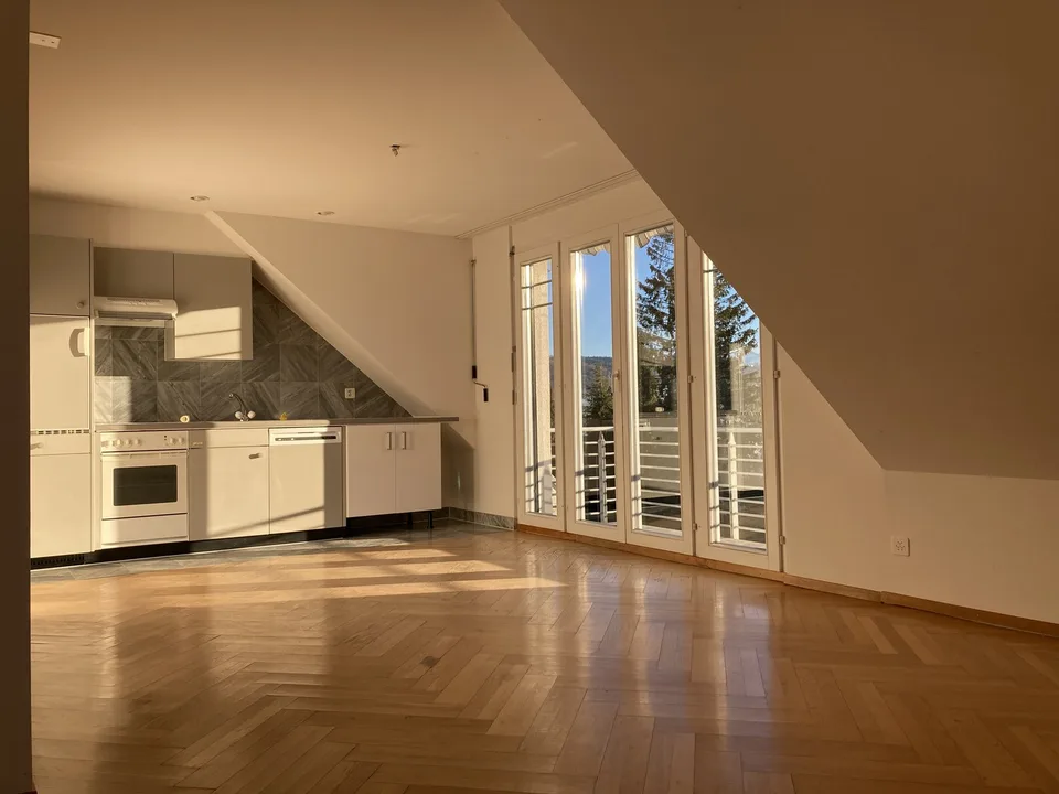 Nähe HSG : Schöne, helle, ruhige 2-Zimmer-Dachwohnung