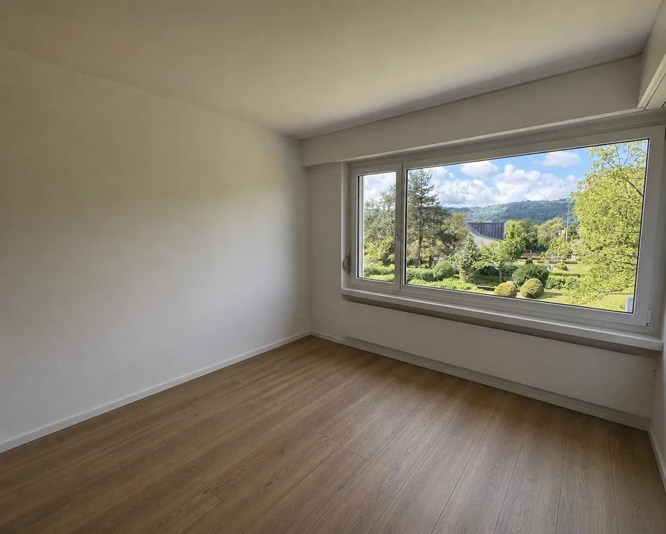 Grosse helle renovierte Wohnung mit Aussicht