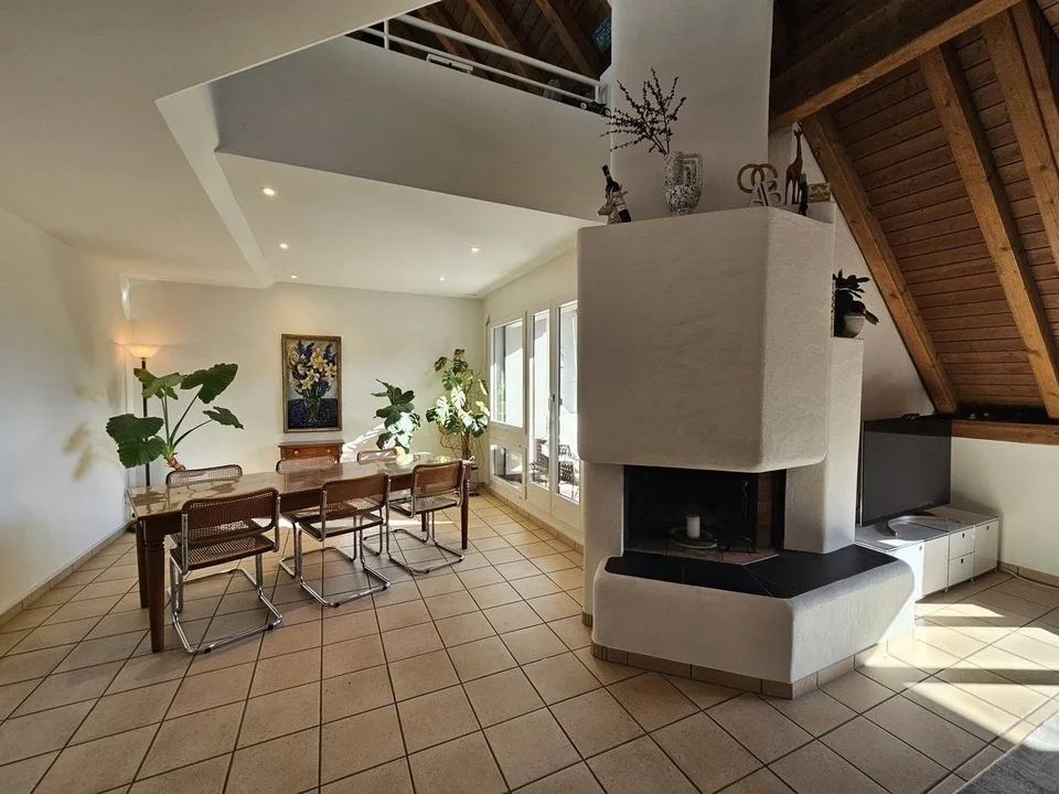 Wunderschön möblierte Maisonette mit Terrasse und Aussicht – Zürich Albisrieden