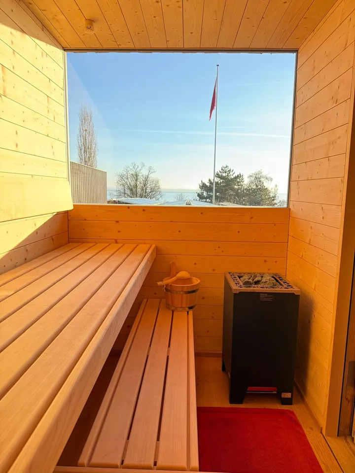 Ganz neue Wohnung mit See- und Bergblick direkt am Bodensee – inklusive Sauna zur Mitbenützung